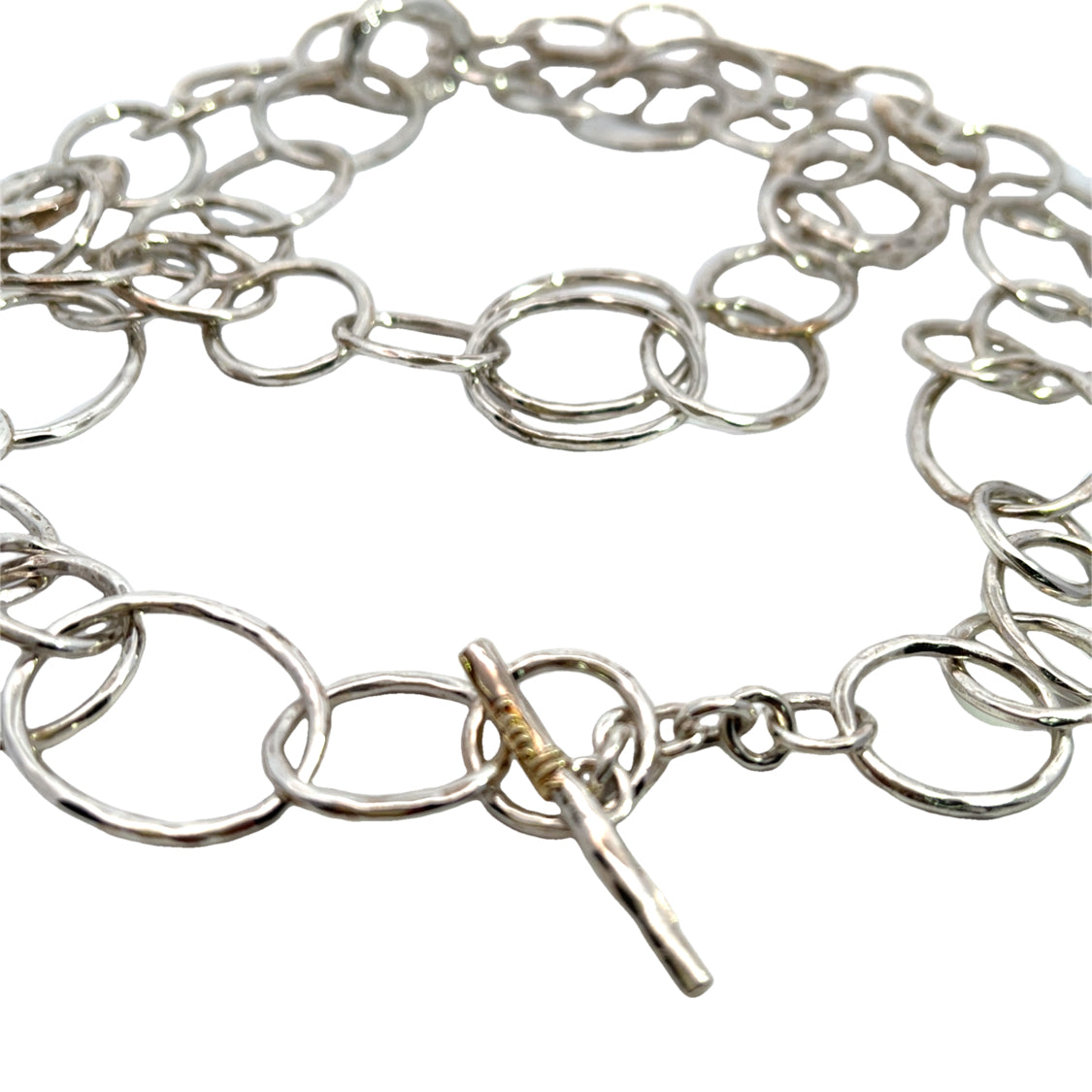 Ippolita Sterling Silver Hammered Link Necklace