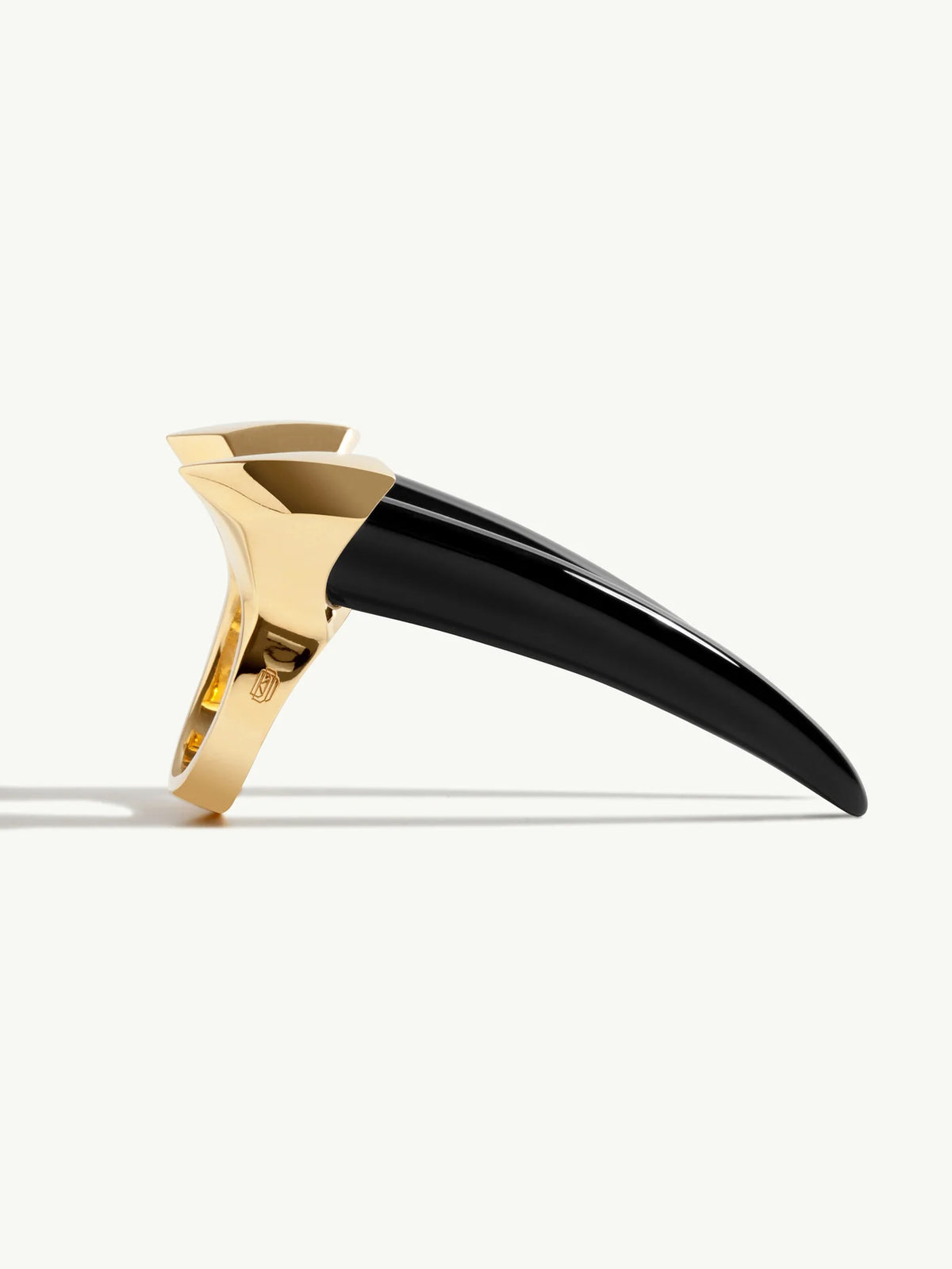 Damian Black Onyx Horn Talisman Ring