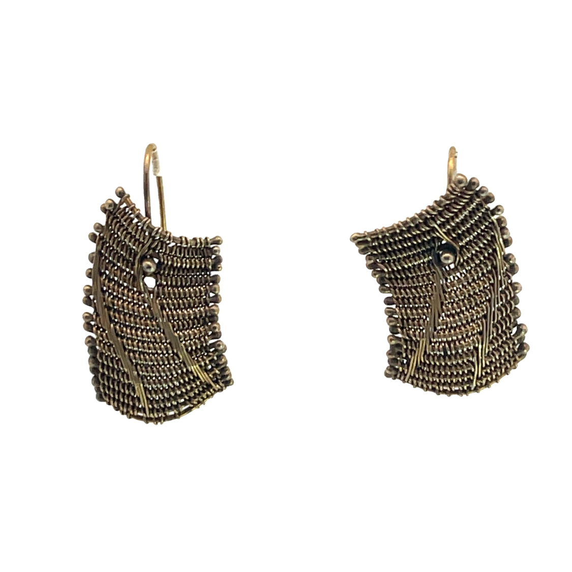 Barbara Patrick 14KY gold woven earrings