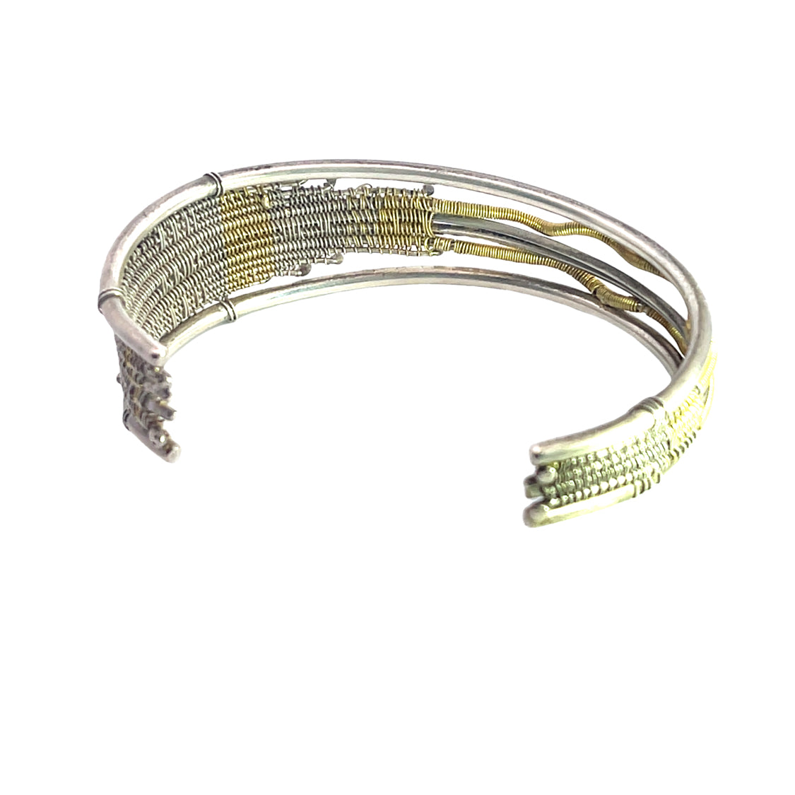 Barbara Patrick 22KY gold and Sterling silver Wire Wrap bracelet