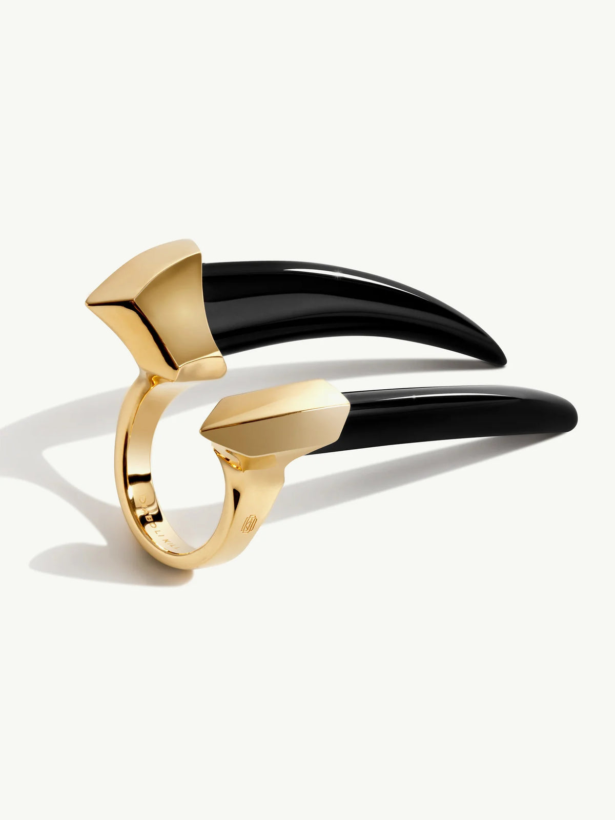 Damian Black Onyx Horn Talisman Ring
