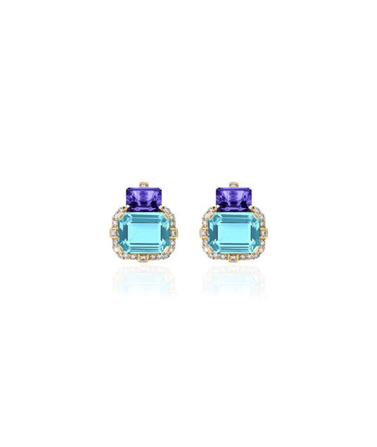 Gossip Two-Tone Stud Earrings