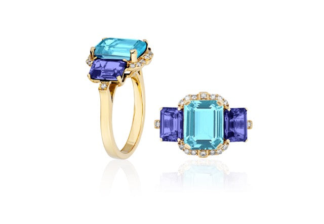Gossip Three-Stone Cocktail Ring