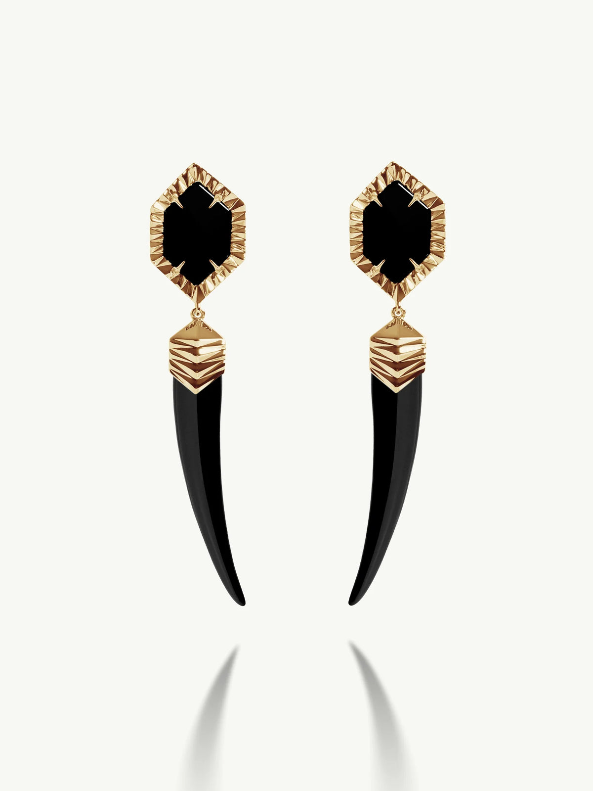Alexandria Horn Talisman Drop Earrings