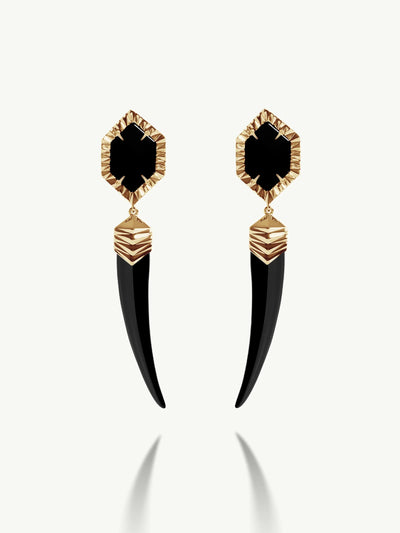 Alexandria Horn Talisman Drop Earrings